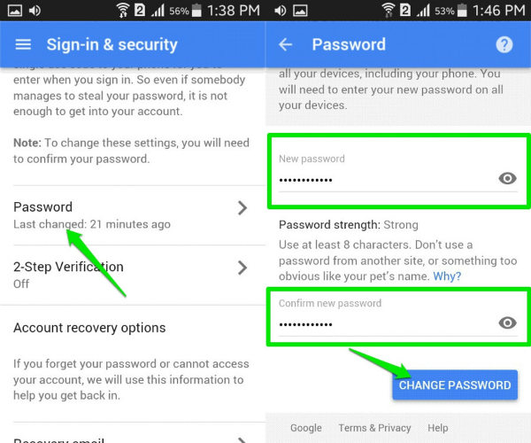 How To Reset Google Gmail Password Through An Android Phone